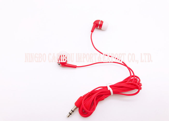 Basse rouge stéréo dans des écouteurs d'oreille/écouteurs bas extrêmes connecteurs de 3,5 millimètres