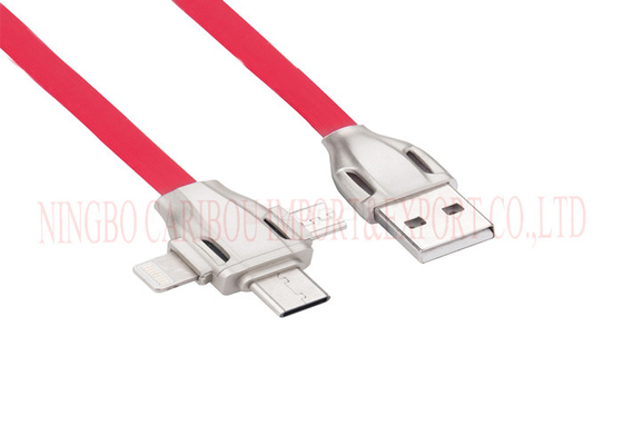 3 en 1 corde multiple de chargeur de câble d'USB, câble mobile d'USB de fonction multi